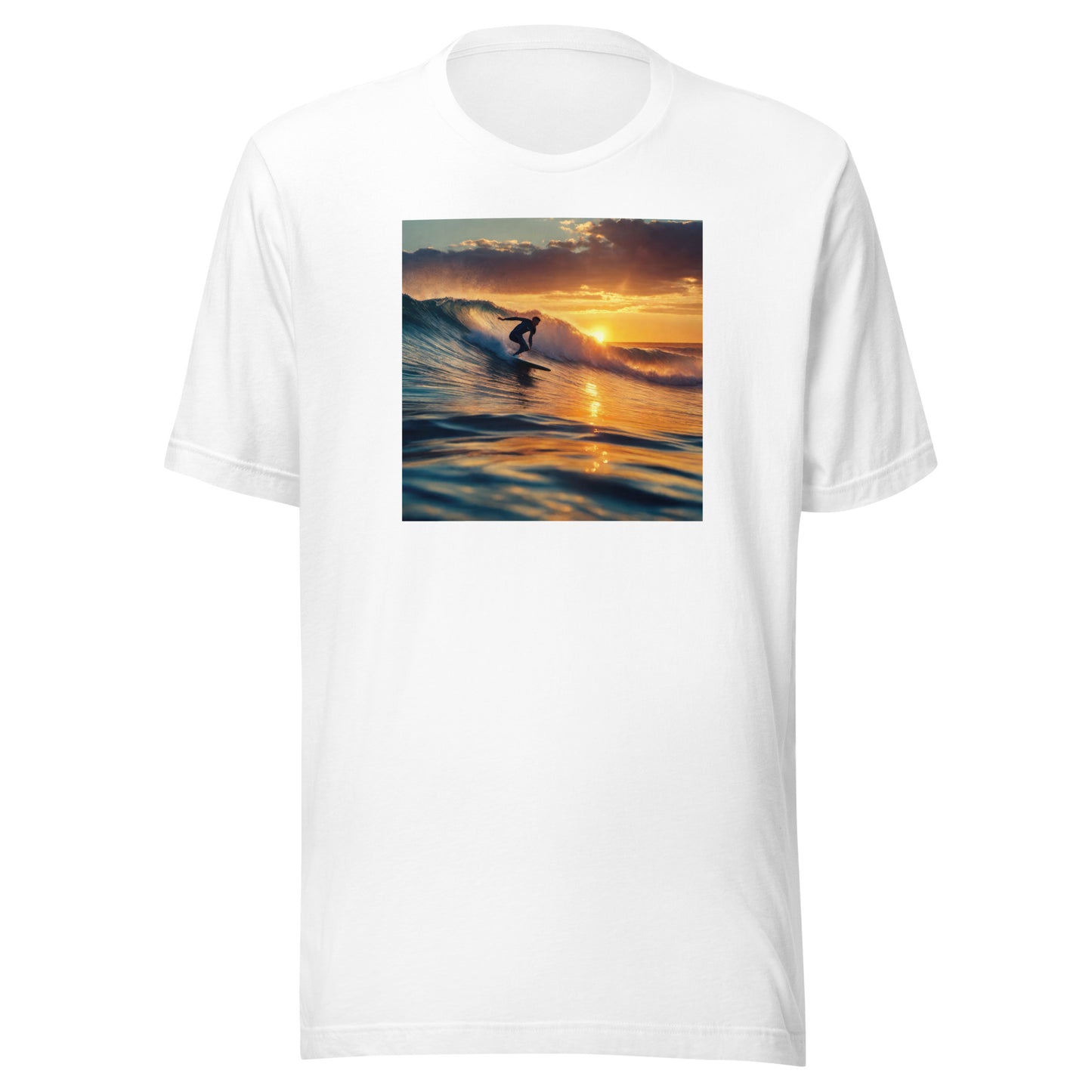 Surfing in the Sunset Men's T-Shirt White