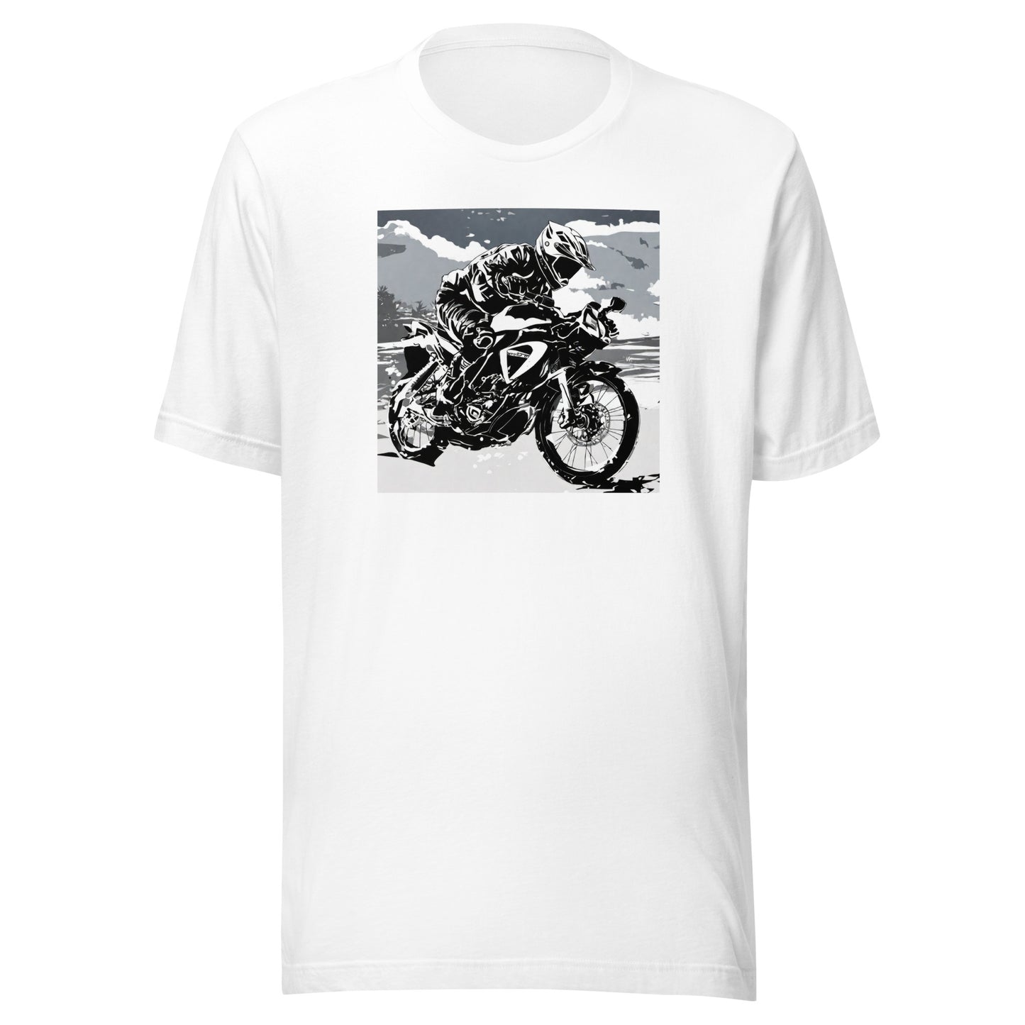 Dirt Bike Racer Men's T-Shirt White