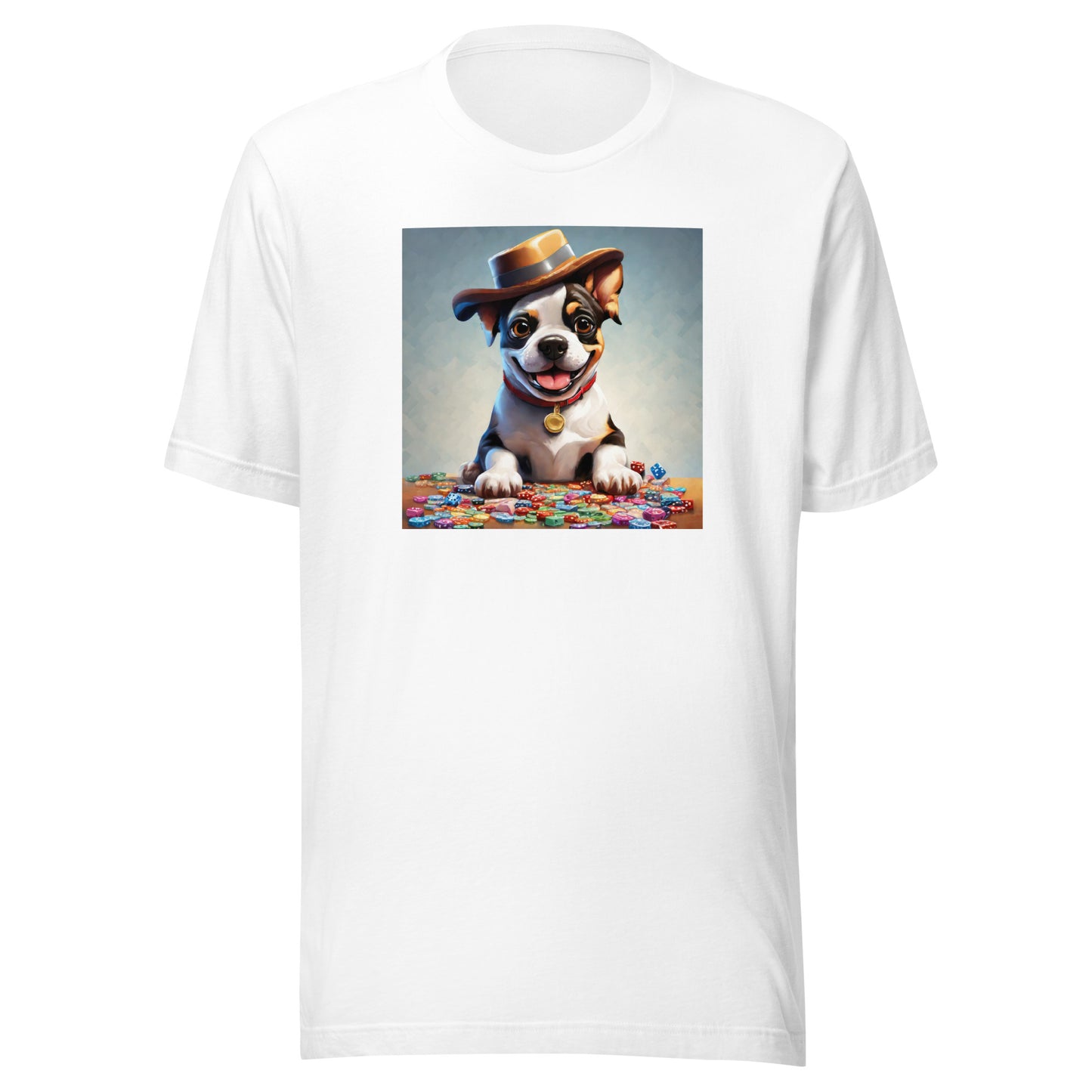 Lucky Dog Poker Night Men's T-Shirt White