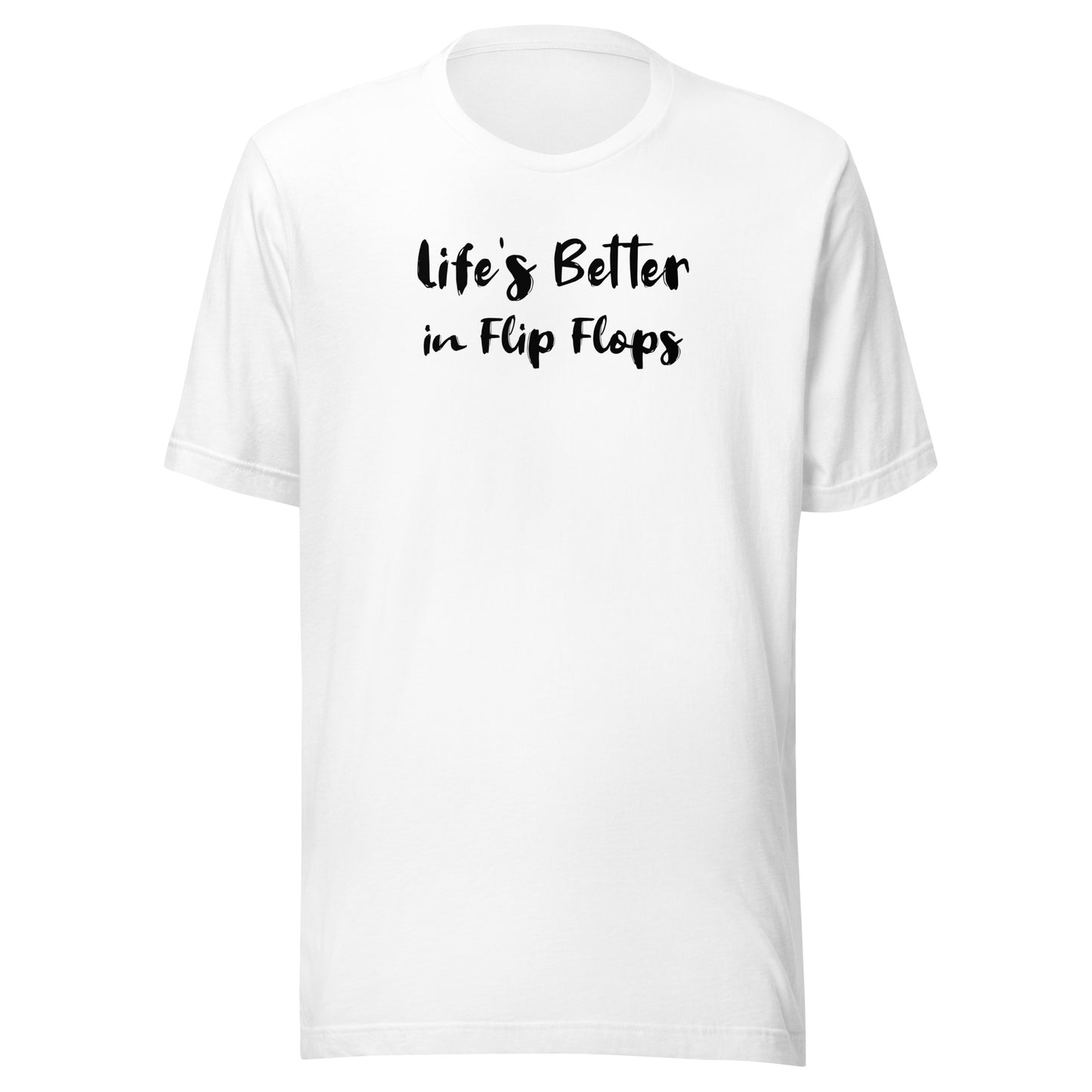 Life's Better in Flip-Flops Men's Summer T-Shirt White