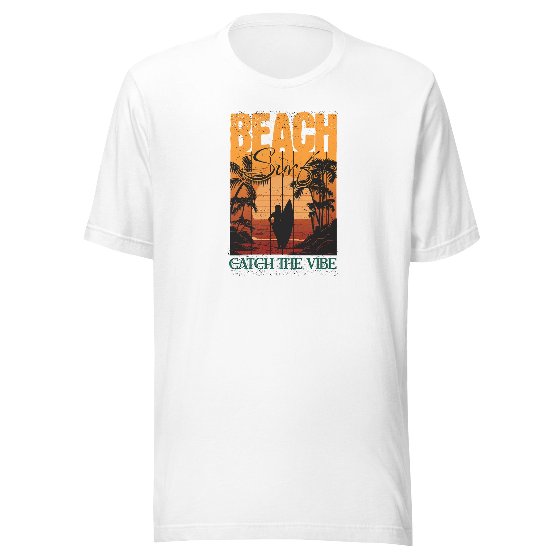 Catch the Beach Vibe Surfing Men's T-Shirt White